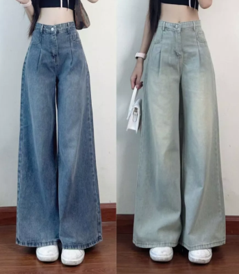 Quần bò jean ống xuông ống rộng Hari