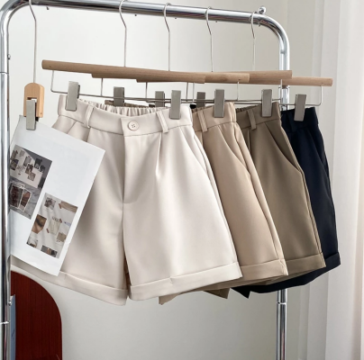 Quần short nữ mùa hè lưng cao chun sau